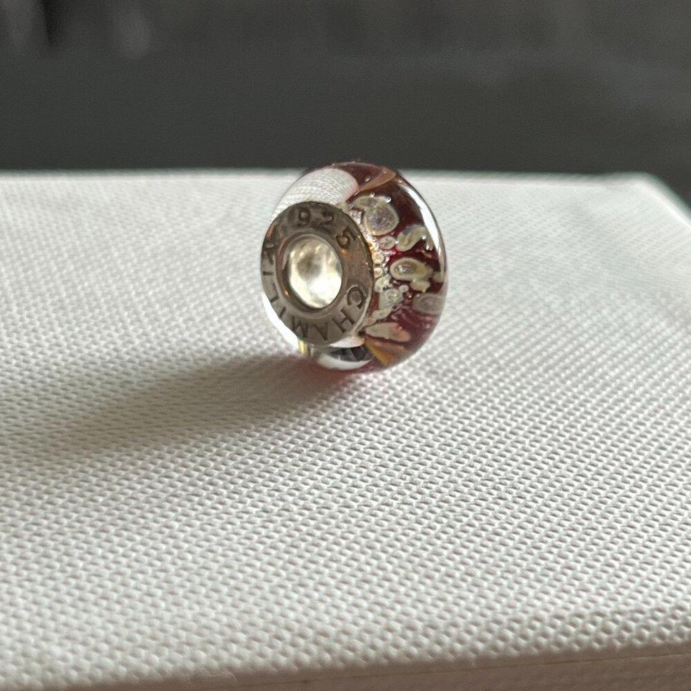 Chamilia Jewelry Rocky Raku Murano Glass Charm